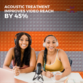 Pyramid Acoustic Foam Panel 2" | 1 X 1 Feet | Stone White & MMT Orange