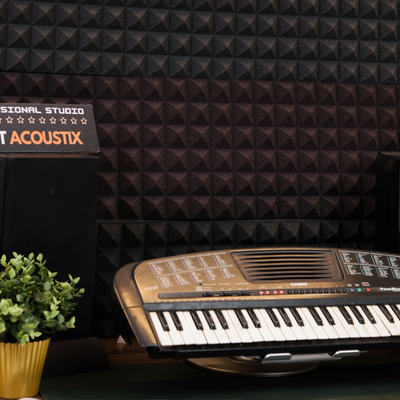 Pyramid Acoustic Foam Panel | 6x3 Feet | Wine | 1 Roll
