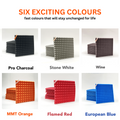 Pyramid Acoustic Foam Panel 2" | 1 x 1 Feet | MMT Orange