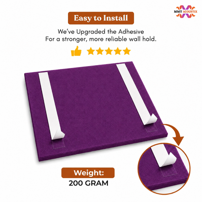 FeltPin Acoustic Bulletin Board 1 x 1 Feet | Berry