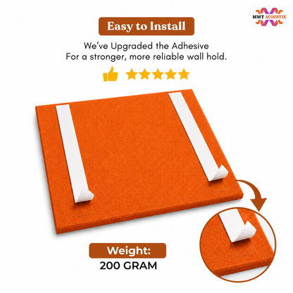 FeltPin Acoustic Bulletin Board 1 x 1 Feet | Carrot