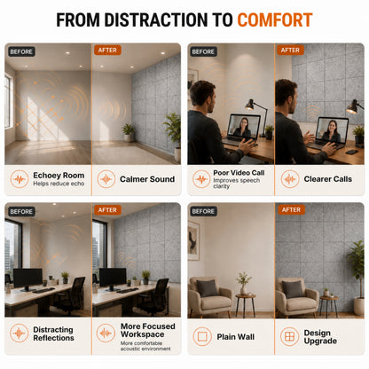 Felt PET Acoustic Panel | Office & Home Acoustics  | Pumice
