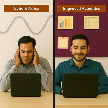 FeltPin Bulletin Board 120x60cm | Berry | 1 Pc