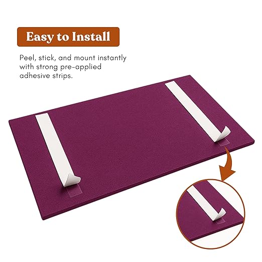 FeltPin Bulletin Board 120x60cm | Berry | 1 Pc