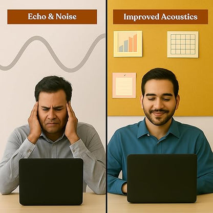 FeltPin Bulletin Board 120x60cm | Mustard | 1 Pc