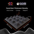 Alien Acoustic Foam 1x1 ft, Charcoal