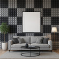 Galaxy Acoustic Foam 1x1 ft, Charcoal + Stone White