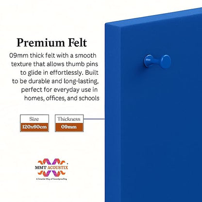 FeltPin Bulletin Board 120x60cm | Iris | 1 Pc