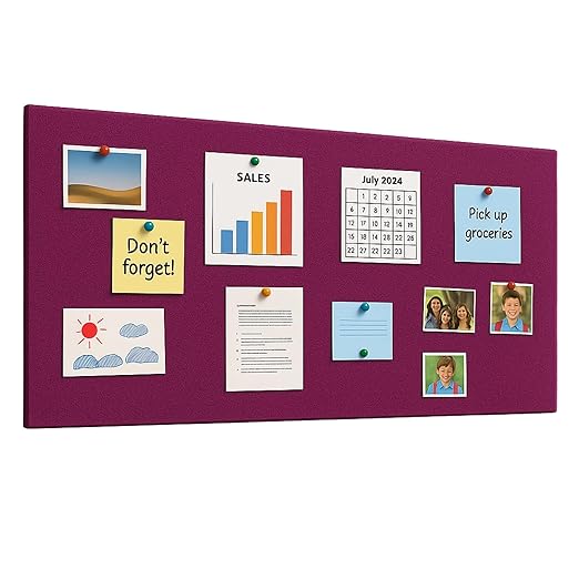 FeltPin Bulletin Board 120x60cm | Berry | 1 Pc