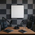 Galaxy Acoustic Foam 1x1 ft, Charcoal + Stone White