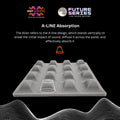 Alien Acoustic Foam 1x1 ft, Stone White