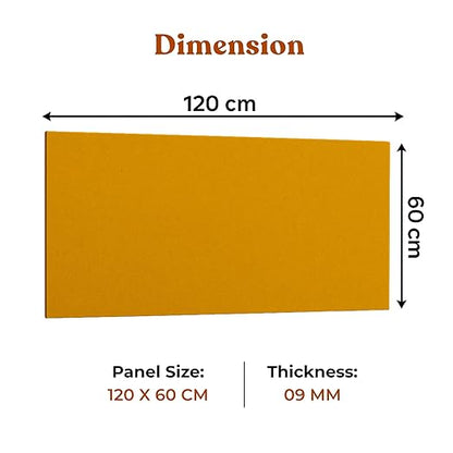 FeltPin Bulletin Board 120x60cm | Mustard | 1 Pc