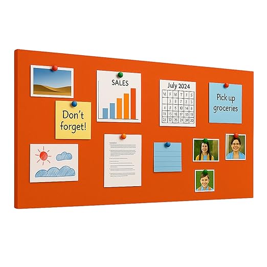 FeltPin Bulletin Board 120x60cm | Carrot | 1 Pc