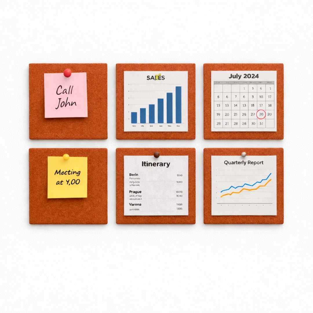 FeltPin Bulletin Board 30x30cm | Rust