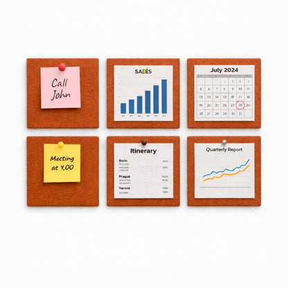 FeltPin Bulletin Board 30x30cm | Rust