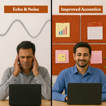 FeltPin Bulletin Board 30x30cm | Rust