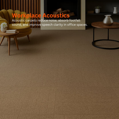 Acoustic Carpet Tiles | 50x50 cm | Sand Reef | 64 Sq Ft