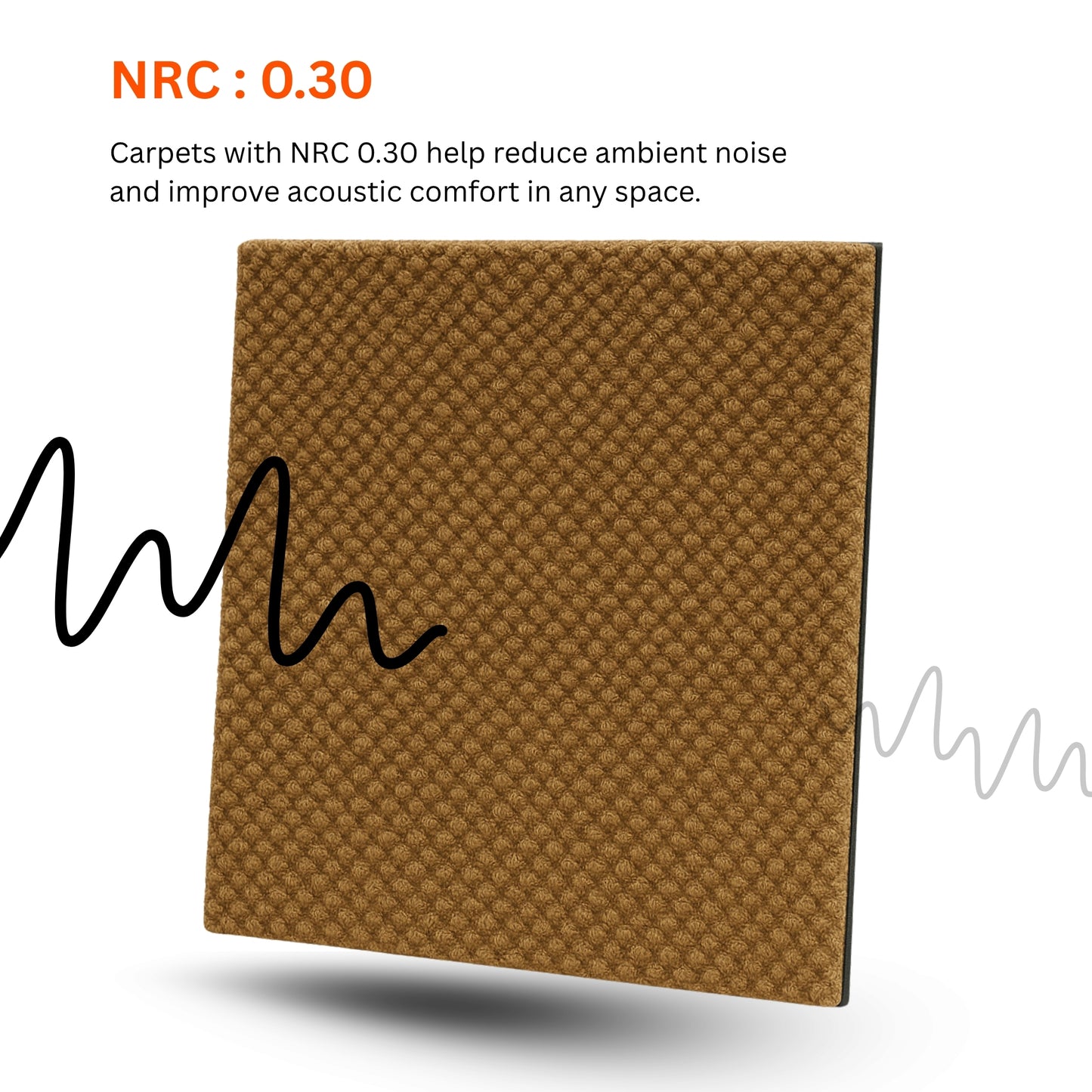 Acoustic Carpet Tiles | 50x50 cm | Sand Reef | 64 Sq Ft