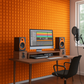 Turbo Acoustic Foam Panel 2" | 1 x 1 Feet | MMT Orange
