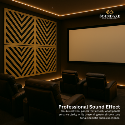 SoundaXe® Vertigo Acoustic Panels, 2x2 Ft, Douglas Pine