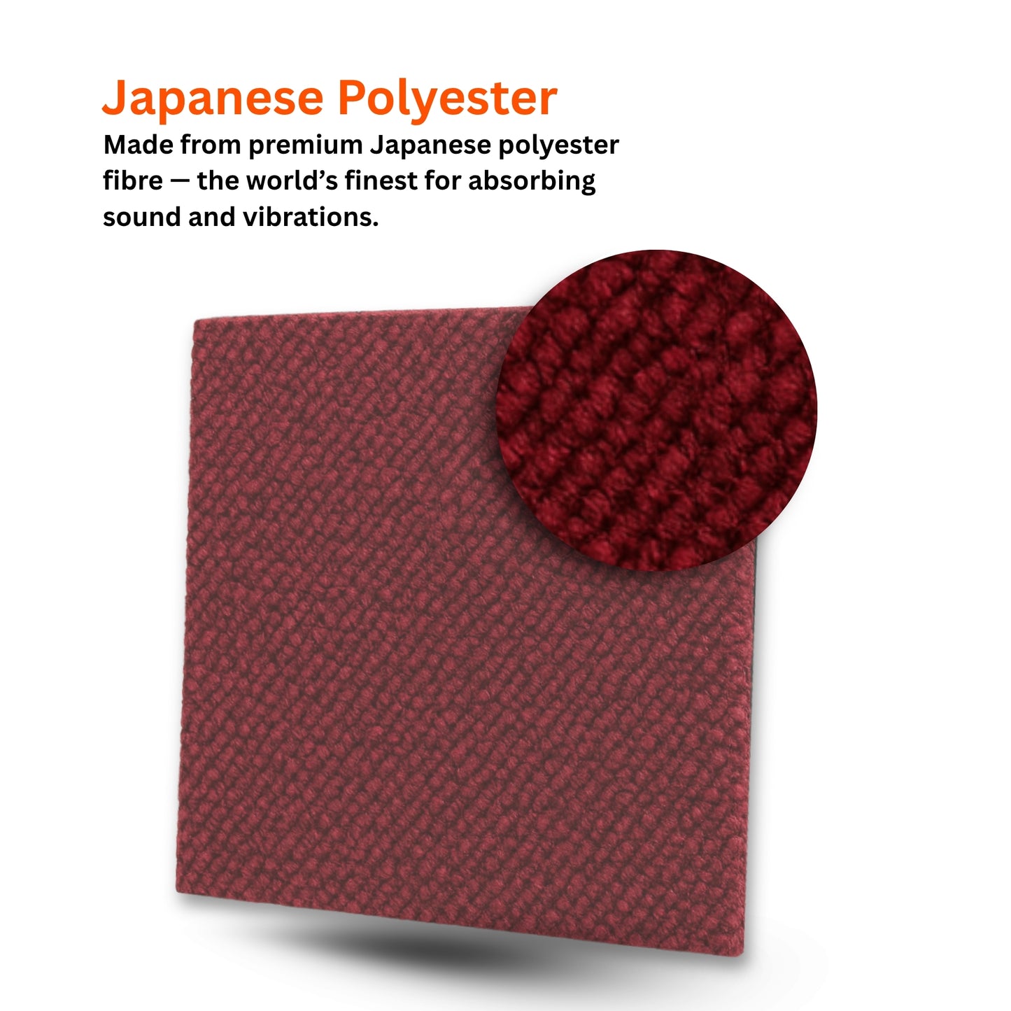 Acoustic Carpet Tiles | 50x50 cm | Red | 64 Sq Ft