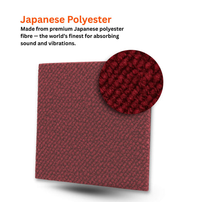Acoustic Carpet Tiles | 50x50 cm | Red | 64 Sq Ft