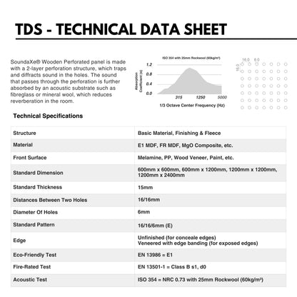 Acoustic Wooden Screens with Felt 2x2 ft - SX2