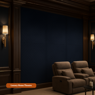 MMT Acoustix® Mirage Felt Acoustic Panels | Luxury Wall Acoustics with Premium Touch & Smooth CNC Grooves | 4x2 ft, 9mm Thick, NRC 0.50 | Soundproofing & Echo Control for Office, Living Room & Studio | Prisma, Night Blue