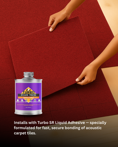 Acoustic Carpet Tiles - Red
