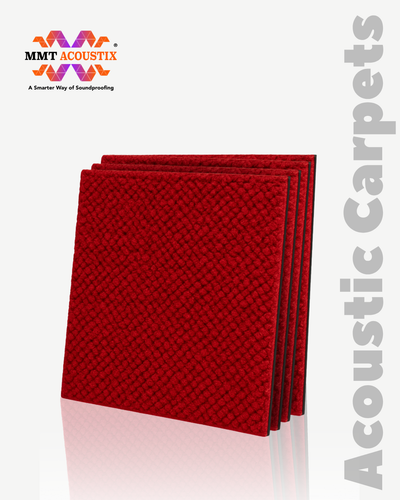 Acoustic Carpet Tiles - Blood Red