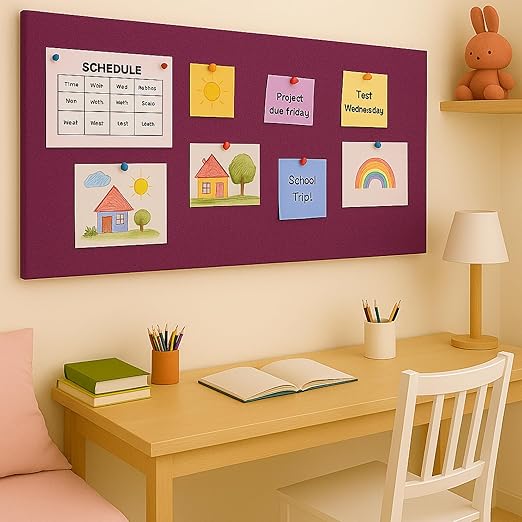 FeltPin Bulletin Board 120x60cm | Berry | 1 Pc
