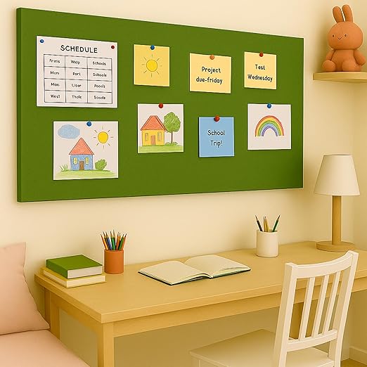 FeltPin Bulletin Board 120x60cm | Olive | 1 Pc