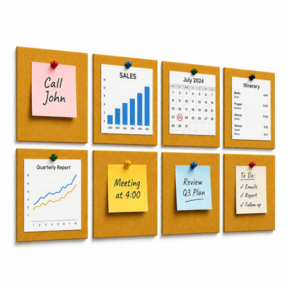 FeltPin Bulletin Board 30x30cm | Mustard