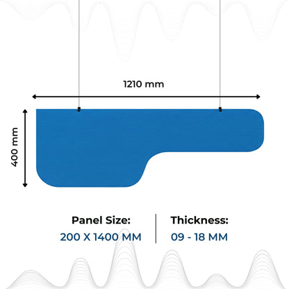 Acoustic Ceiling Baffles, PulseArc, 4 pcs
