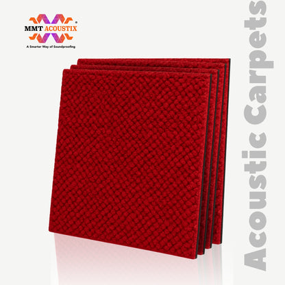 Acoustic Carpet Tiles | 50x50 cm | Blood Red | 64 Sq Ft