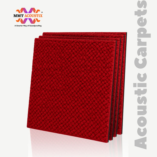 Acoustic Carpet Tiles | 50x50 cm | Blood Red | 64 Sq Ft