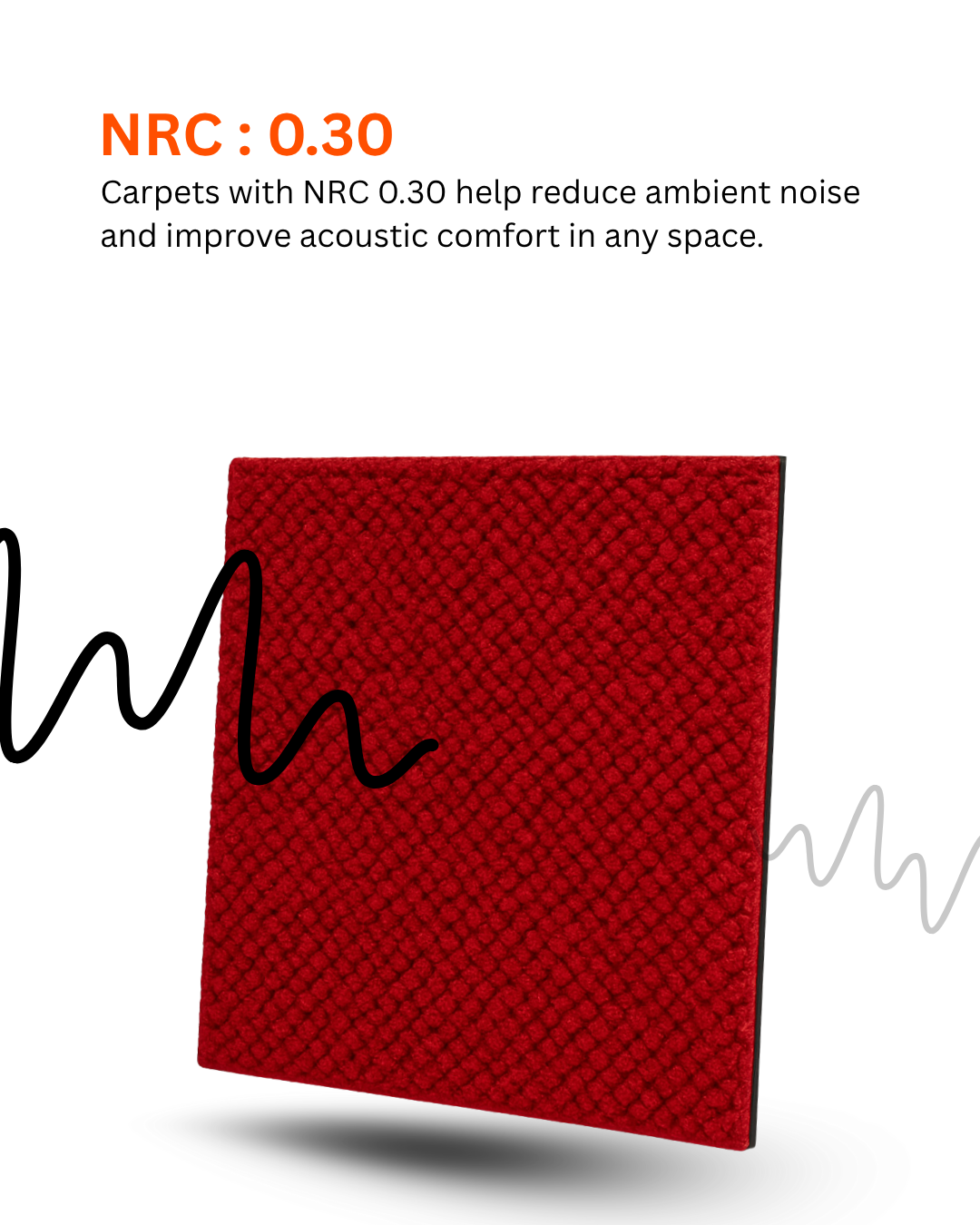 Acoustic Carpet Tiles - Blood Red