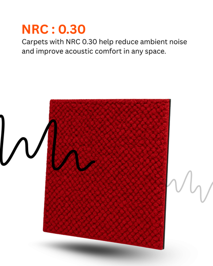 Acoustic Carpet Tiles - Blood Red