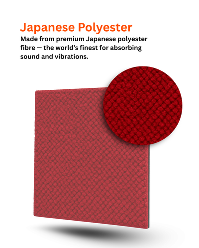 Acoustic Carpet Tiles - Blood Red