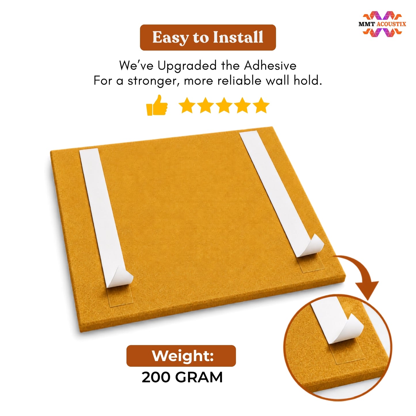 FeltPin Bulletin Board 30x30cm | Mustard