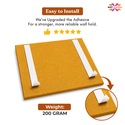 FeltPin Bulletin Board 30x30cm | Mustard