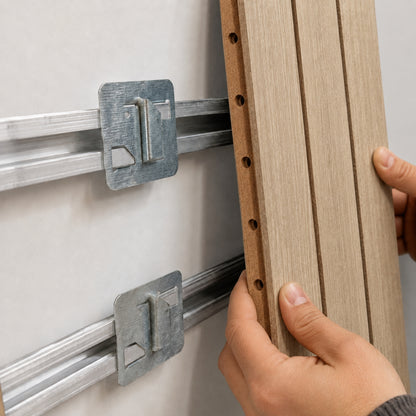 Aluminium Clip for Wooden Slat Panels