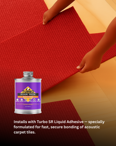 Acoustic Carpet Tiles - Blood Red