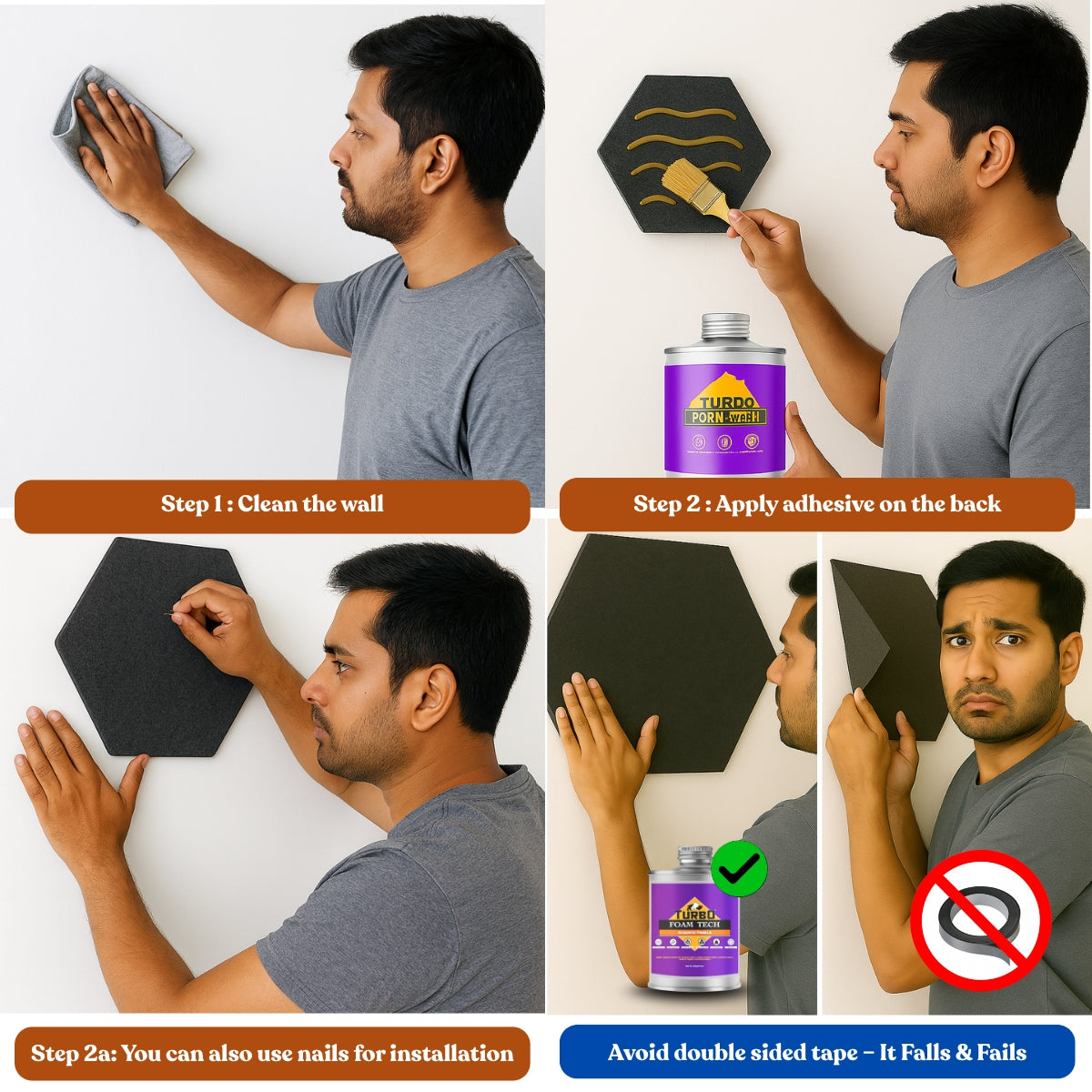 HexaFelt Bevelled Acoustic Panels | X-Mas | 7 Pcs