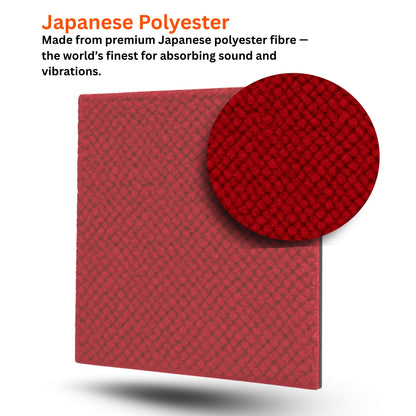 Acoustic Carpet Tiles | 50x50 cm | Rose Madder | 64 Sq Ft