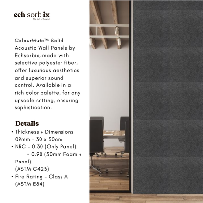 Felt Acoustic Decor Panel | Ash | 9mm, 24x8.5 Inch