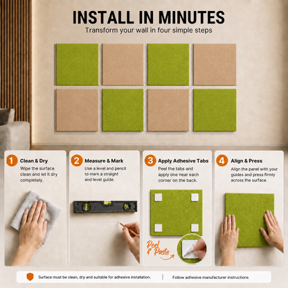Felt PET Acoustic Panel | Office & Home Acoustics | Claymint