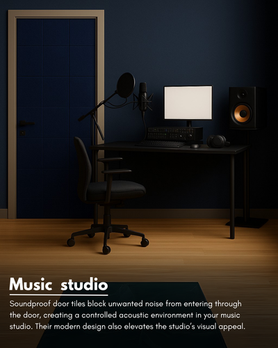 Door Soundproof Tiles | Night Blue