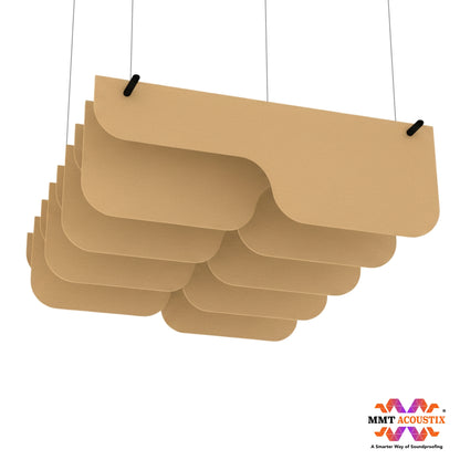 Acoustic Ceiling Baffles, PulseArc, 4 pcs