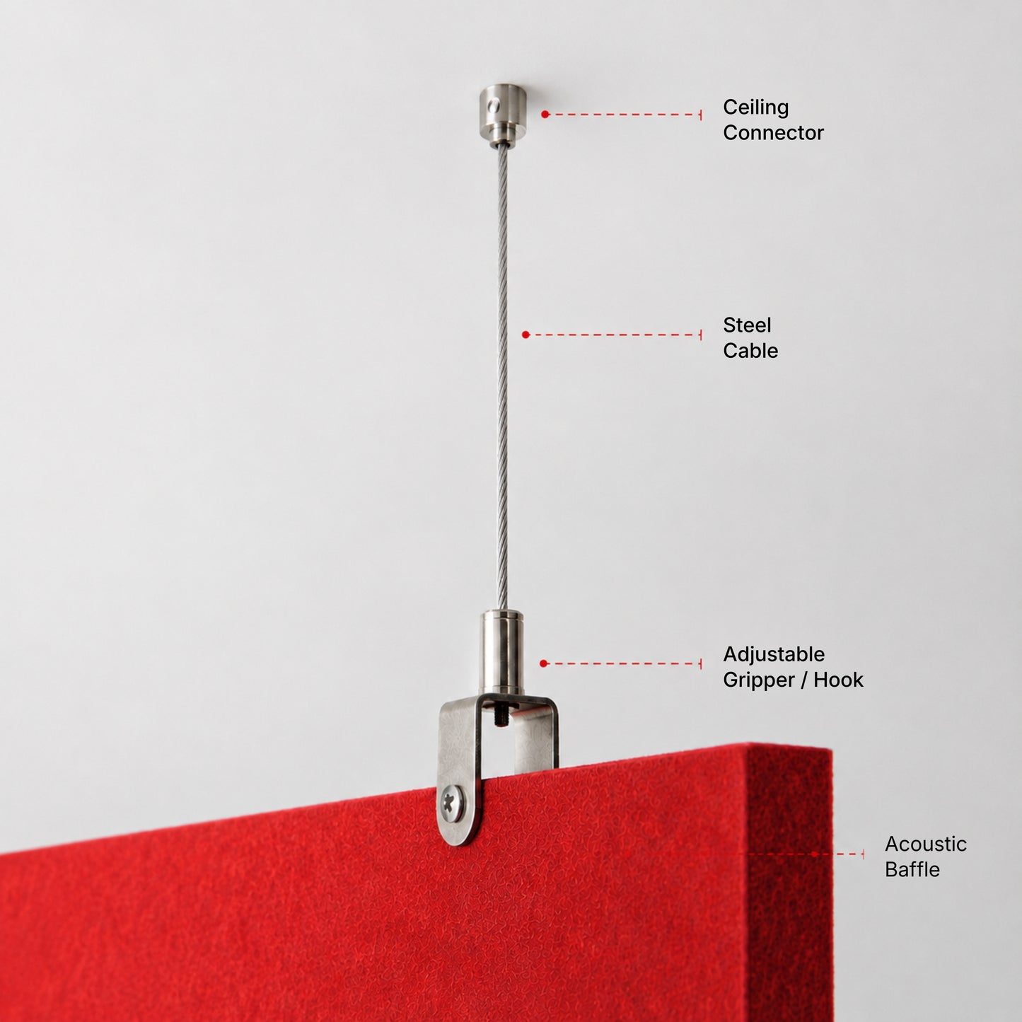 Hanging Baffle Wire Suspension Kit for Acoustic Baffles
